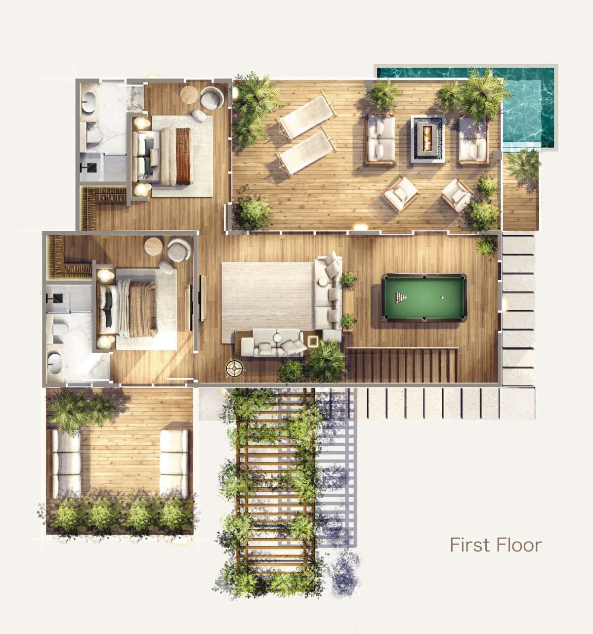 First floor 2D plan example