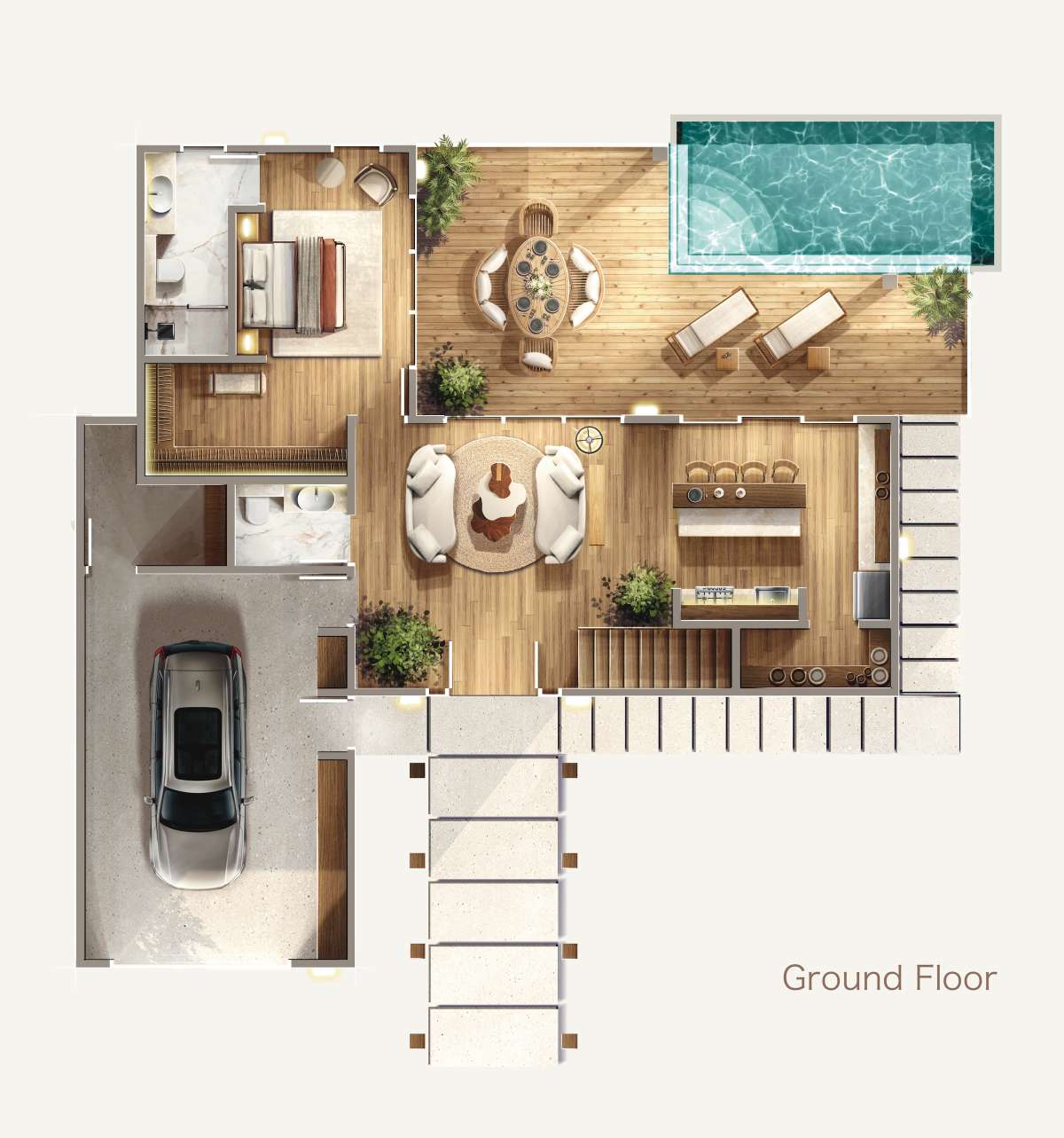 Ground floor 2D plan example
