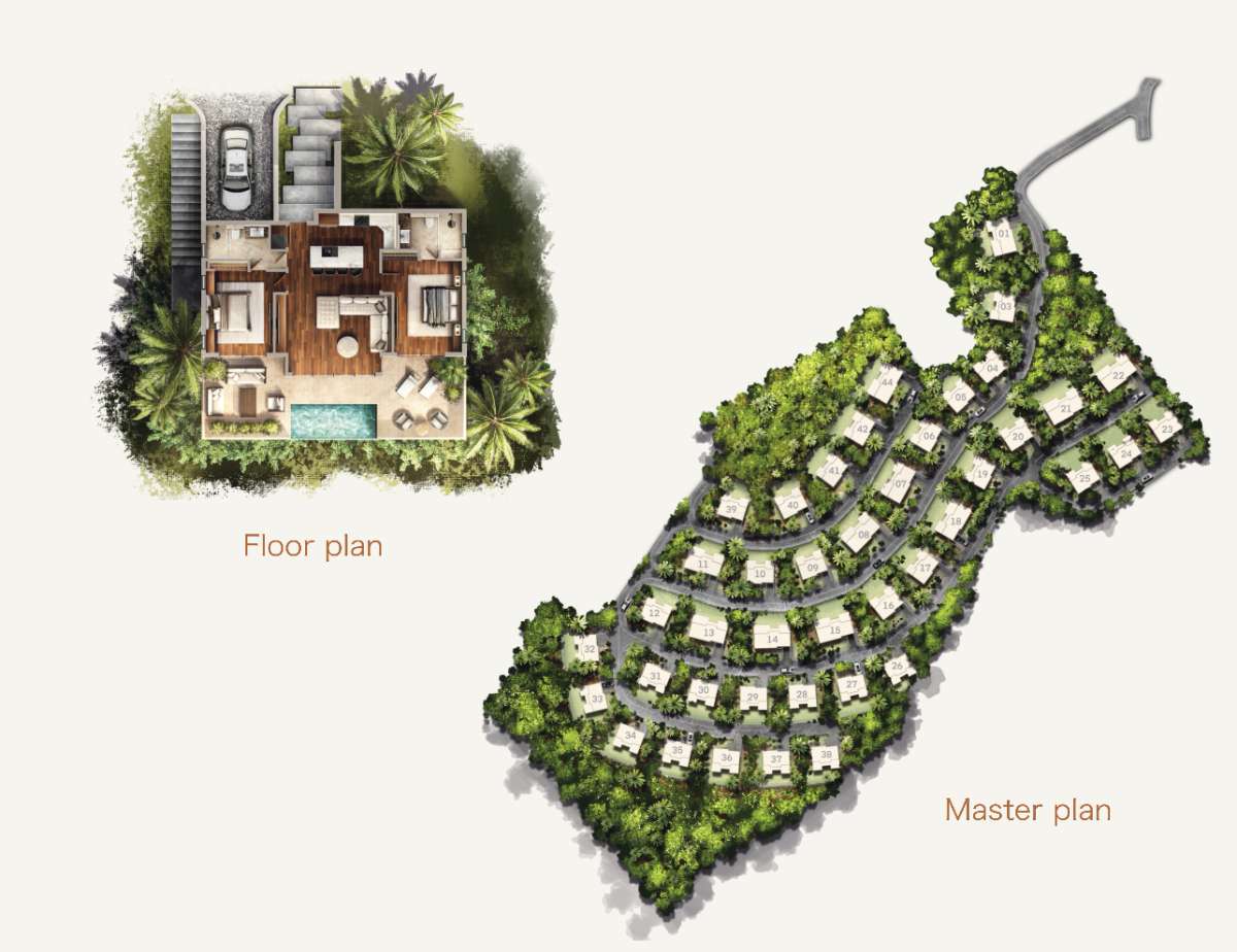 Hillside Villa Community site plan and master plan