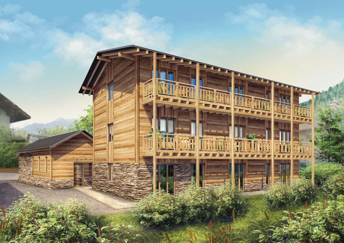 Le Wolfi exterior, garden side