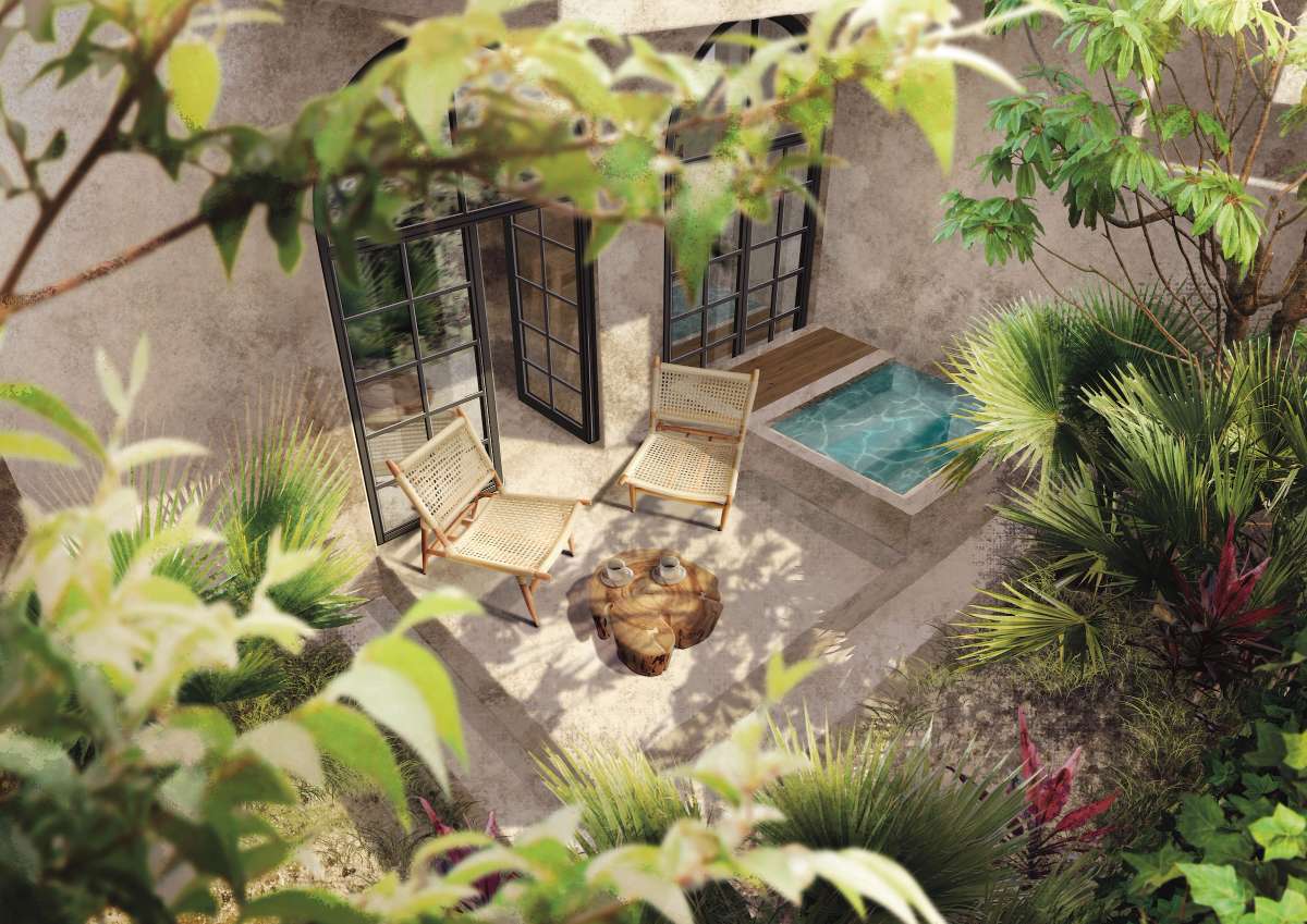 San José del Cabo residences, private terrace and plunge pool