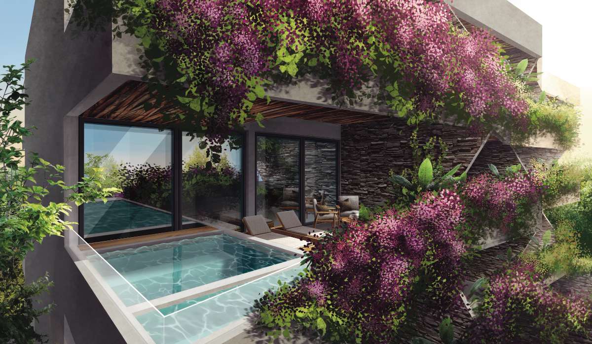 Xexén & Xakáh private plunge-pool balcony